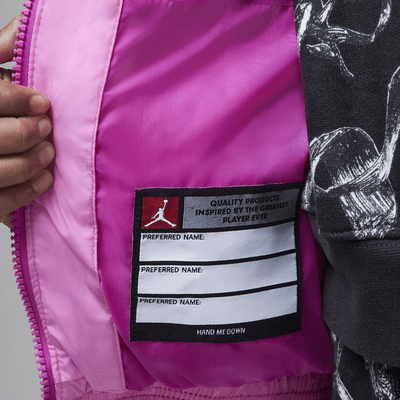 Chamarra acolchada de densidad media para niños talla grande Jordan Essentials