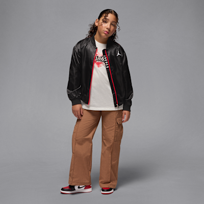 Jordan Older Kids' Colour-Blocked Satin Bomber