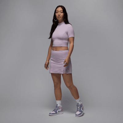 Playera de manga corta de tejido Knit cropped para mujer Jordan