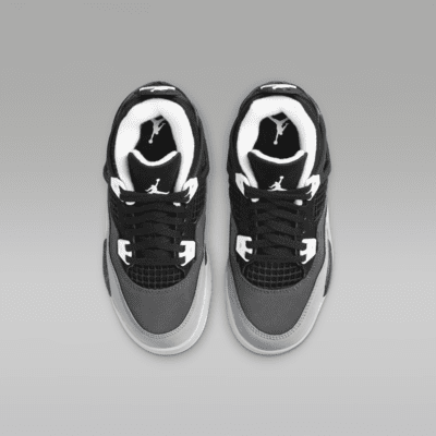 Tenis para niños de preescolar Jordan 4 Retro "Fear"