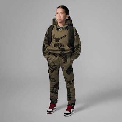 Jordan Brooklyn Fleece Big Kids' Printed Pants