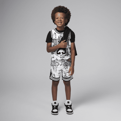 Jordan Dri-FIT Little Kids' MJ Printed Sport Diamond Shorts