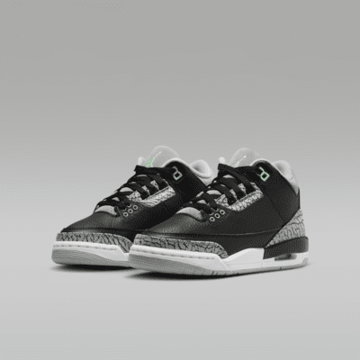 รองเท้าเด็กโต Air Jordan 3 Retro "Green Glow"