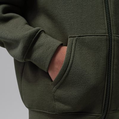 Conjunto de 2 piezas con sudadera con gorro de cierre completo para niños talla pequeña Jordan Brooklyn Fleece