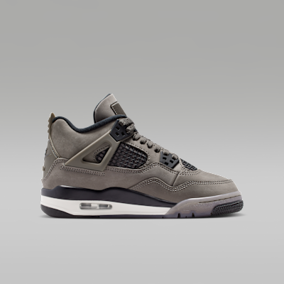 Air Jordan 4 Retro "Cave Stone and Black" Big Kids' Shoes