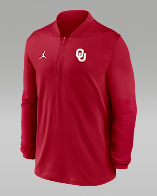 Мужские  Oklahoma Jordan Brand Dri-FIT College 1/2-Zip Top