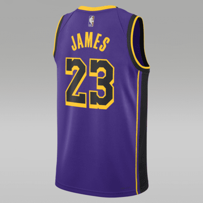 Los Angeles Lakers Statement Edition Jordan Dri-FIT NBA Swingman-trøje til mænd