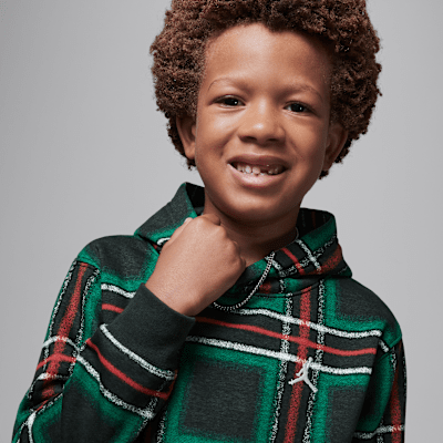 Sudadera con gorro sin cierre festiva de tejido Fleece para niños talla pequeña Jordan Brooklyn Essentials