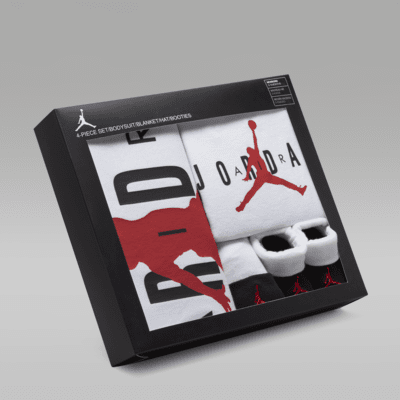 Air Jordan Baby Bodysuit, Beanie, Booties and Blanket Set