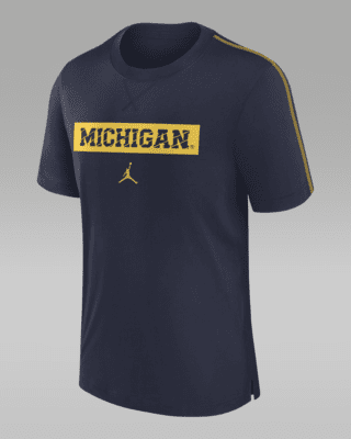 Мужская футболка Michigan Wolverines Sideline Player Jordan Dri-FIT College