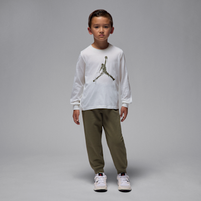 Playera de manga larga Jumpman Drip para niños talla pequeña Jordan
