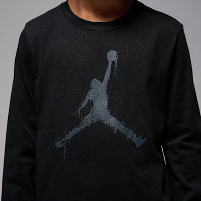 Playera de manga larga Jumpman Drip para niños talla pequeña Jordan