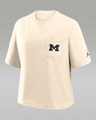 Женская футболка Michigan Pocket Boxy Nike College