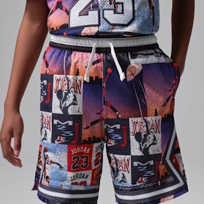Jordan Dri-FIT Big Kids' MJ Printed Sport Diamond Shorts