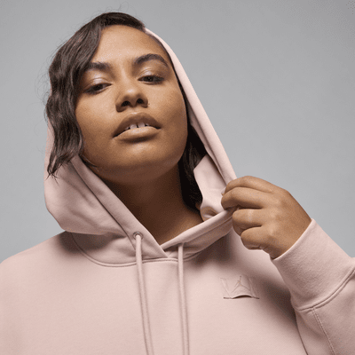 Sudadera con gorro sin cierre forrada con satén para mujer (talla grande) Jordan Flight Fleece