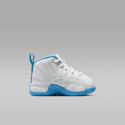 Tenis para bebé e infantil Jordan 12 Retro "White and University Blue"
