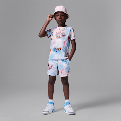Playera con estampado de flamenco para niños talla pequeña Jordan