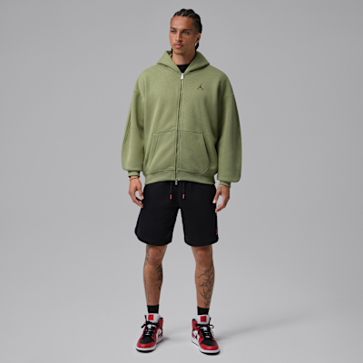 Jordan Brooklyn Tam Boy Fermuarlı Bol Kesimli Fleece Erkek Sweatshirt'ü görsel 8
