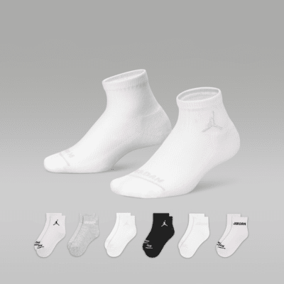 Meias Jordan Ankle Socks para criança (6 pares)