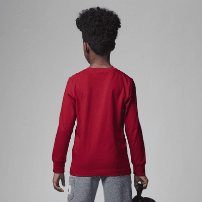 Playera de manga larga bordada para niños de preescolar Jordan Jumpman Air 