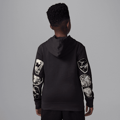 Sudadera con gorro sin cierre de tejido Fleece para niños talla grande Jordan MVP