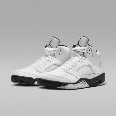 Air Jordan 5 Retro 'White and Black' Men's Shoes