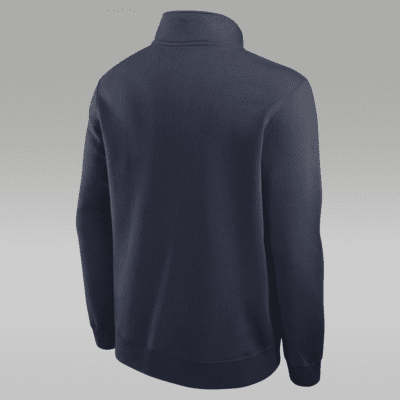 Sudadera de cuello redondo universitaria Jordan de medio cierre para hombre Michigan Wolverines Primetime Club