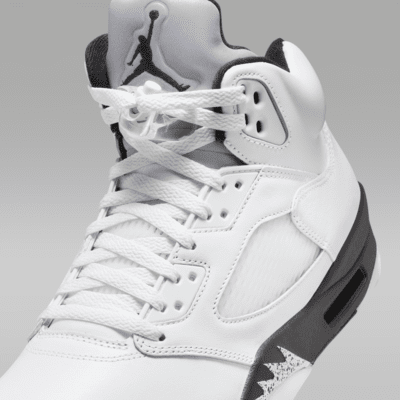 Air Jordan 5 Retro 'White and Black' Men's Shoes