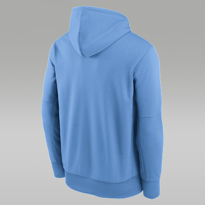Sudadera con gorro sin cierre universitaria Nike Therma para hombre North Carolina Team Stacked