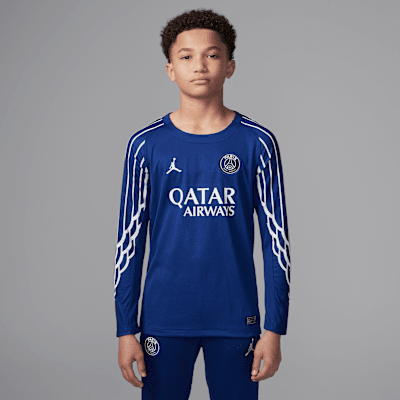 Paris Saint-Germain 2024/25 Stadium Fourth Big Kids' Jordan Dri-FIT Soccer Replica Long-Sleeve Jersey