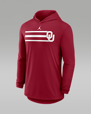Мужская футболка Oklahoma Primetime Pattern Jordan Brand Dri-FIT College Long-Sleeve Hooded