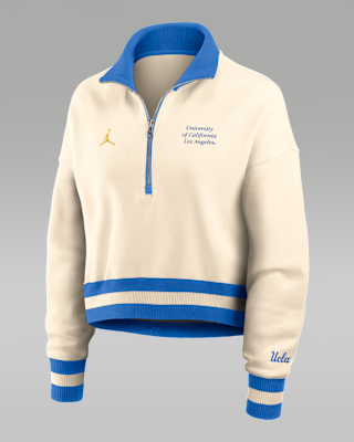 Женские  UCLA Legacy Jordan Brand College Cropped 1/4-Zip Crew