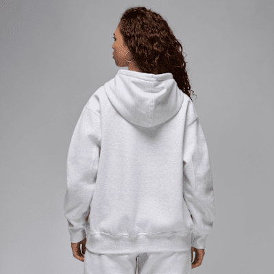Sudadera sin cierre con gorro forrado de satén para mujer Jordan Flight Fleece