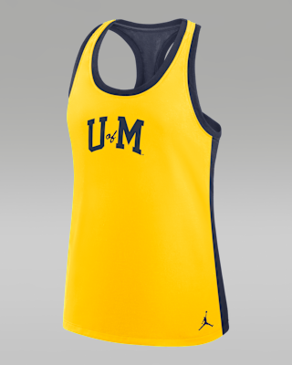 Женские  Michigan Jordan Brand Dri-FIT College Racerback Tank Top
