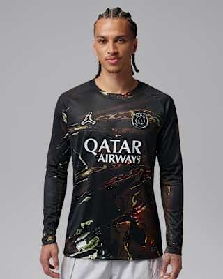 Мужские джерси Paris Saint-Germain 2026 Stadium Night Edition Jordan Dri-FIT Soccer Long-Sleeve Replica Jersey