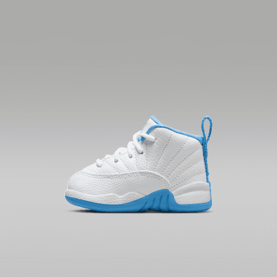 Tenis para bebé e infantil Jordan 12 Retro "White and University Blue"