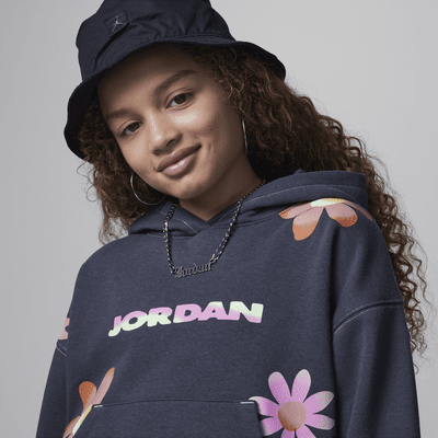 Sudadera con gorro para niños talla grande Jordan Deloris Jordan Flowers