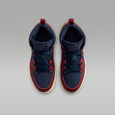 Tenis para niños de preescolar Jordan 1 Mid SE