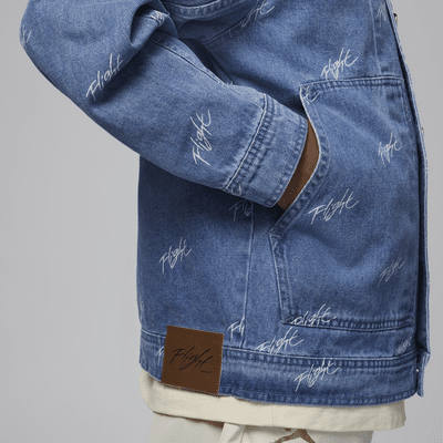 Chamarra de denim para niños talla grande Jordan Flight Heritage