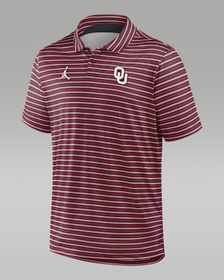 Мужские  Oklahoma Tour Stripe Jordan Brand Dri-FIT College Polo