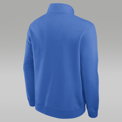 Sudadera de cuello redondo universitaria Jordan de medio cierre para hombre UCLA Bruins Primetime Club