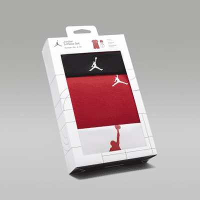 Tredelat set med sparkdräkt Jordan Jumpman för baby