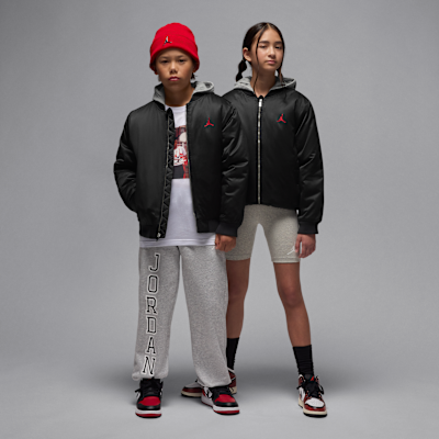 Jordan Bomberjack met capuchon en groot logo voor kids