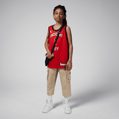 Dres Jordan Dri-FIT NBA Swingman Zion Williamson New Orleans Pelicans Statement Edition 2023/24 pro větší děti