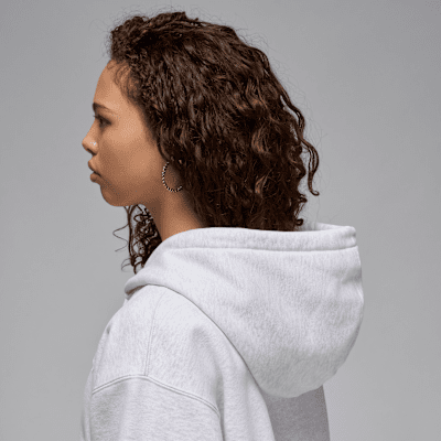 Sudadera sin cierre con gorro forrado de satén para mujer Jordan Flight Fleece