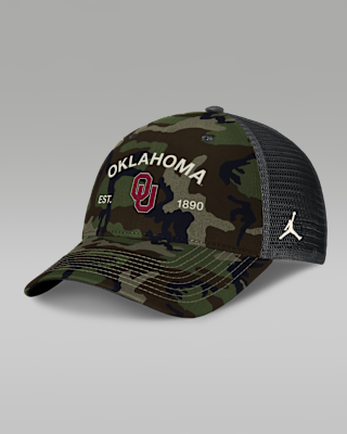 Мужские  Oklahoma 2025 Military Appreciation Rise Jordan Brand College Trucker Adjustable Hat