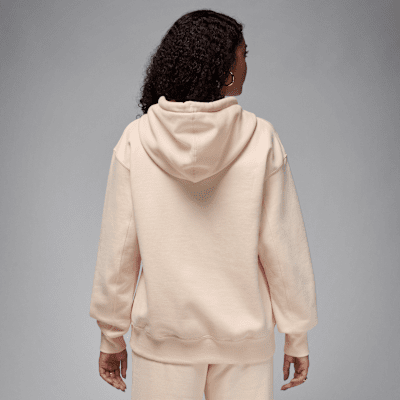 Sudadera sin cierre con gorro forrado de satén para mujer Jordan Flight Fleece