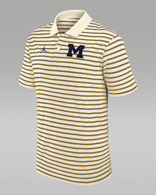 Мужские  Michigan Striped Jordan Brand Dri-FIT College Polo