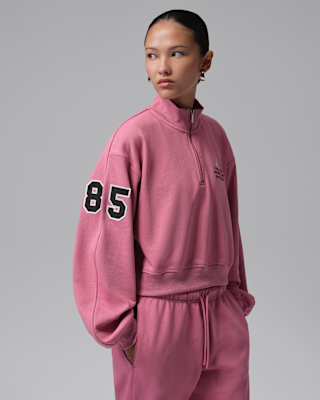 Женские Jordan Brooklyn Fleece Cropped 1/4-Zip Top