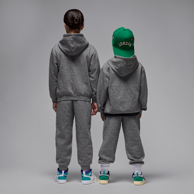 Conjunto de 2 piezas con sudadera con gorro sin cierre para niños talla pequeña Jordan Brooklyn Fleece